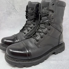 Thorogood 834-6888 Men's 8" Leather Side Zip Tactical Jump Boots Black Sz 8.5 M