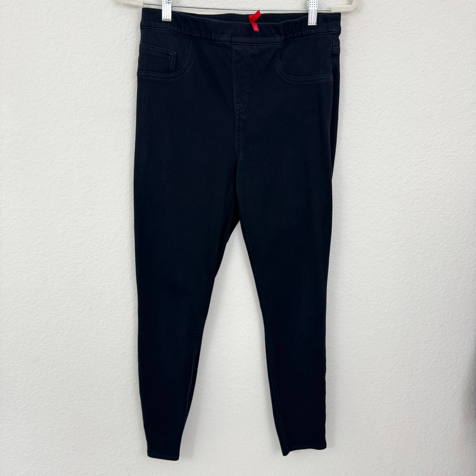 Spanx Womens Jean-ish Ankle Leggings Size L Stretch Slimming Black Style 20018R