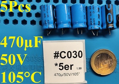VISHAY BC Becher-Elko 048 RML 47uF 50V 105°C Kondensatoren Capacitor HiFi NOS