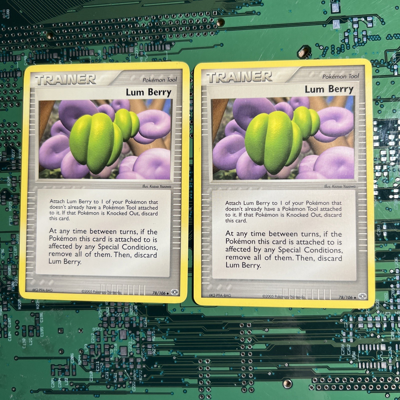 Lum Berry 78/106 EX Emerald Pokemon Card Trainer Tool Non-Holo 2