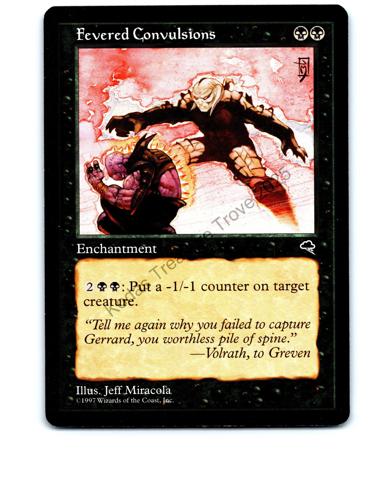 Fevered Convulsions #136 Rare Black Tempest MTG NP Near Mint or Better