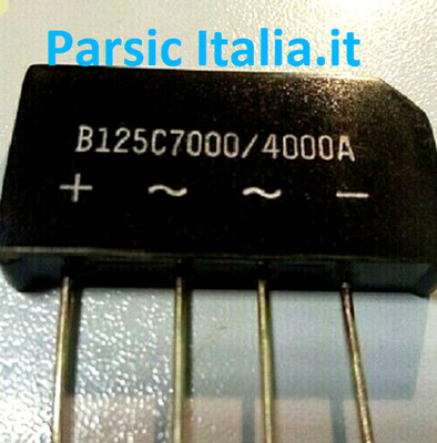 B125C7000-4000A SI BRÜCKENGLEICHRICHTER 125V 4PIN ca. 39 x 5,6 x 20 mm (= 2 Stück )