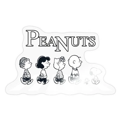 SPREADSHIRT Peanuts Friends Abbey Road Aufkleber Sticker, max. 10 x 10 cm, 10 x 10 cm