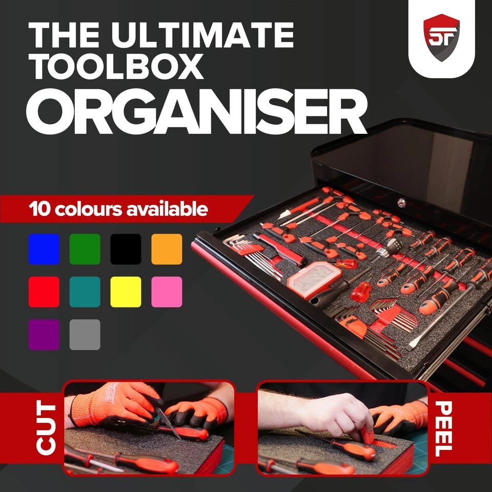 Espuma de sombra (1000 mm x 500 mm) | Hojas de espuma personalizables para cortar y pelar Foto 3 de 4