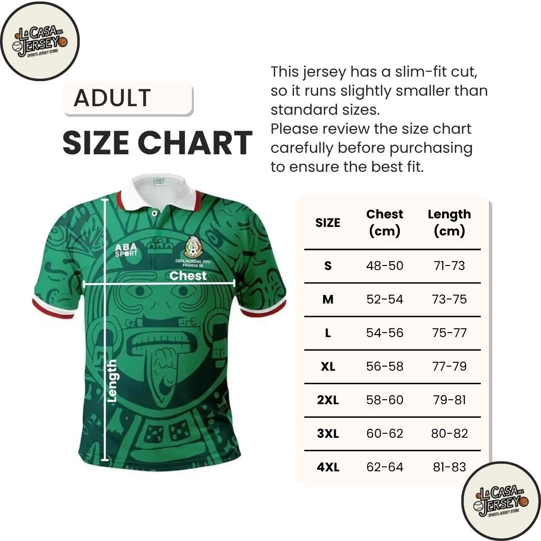 Mexico National Futbol Team 1998 Retro Green Soccer Jersey S-4X