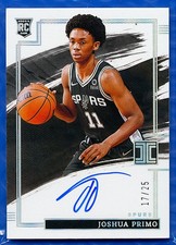 Joshua Primo 2021-22 Panini Impeccable On Card Auto #17/25 Rookie HOLO SILVER