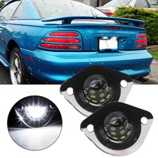 For Ford Mustang 1994-2004 White Led License Plate Lights Tag Lamps Assembly