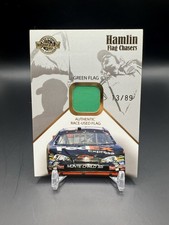 2007 PRESS PASS WHEELS FLAG CHASERS DENNY HAMLIN RACE USED GREEN FLAG PATCH  /89