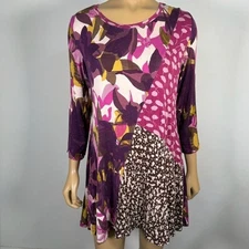 Logo by Lori Goldstein Women’s Size Medium Mixed Pattern Tunic Top