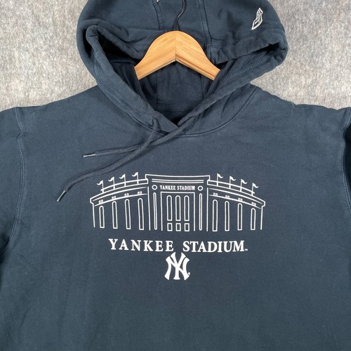 New York Yankees Hoodie Mens XXL Blue Yankee Stadium Big Logo MLB Baseball NY - Picture 2 of 14