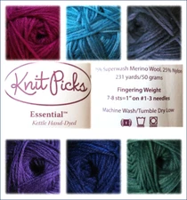 Essential - Kettle Hand-Dyed - Knit Picks (75% Superwash Merino Wool/25% Nylon)