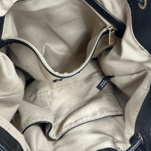 Ora Delphine Claire Soft Black Textured Leather Bucket Bag - Picture 7 of 10