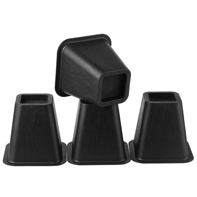 4Pcs 6Inch Heavy Duty Bed Chair Risers Feet Leg Lift Furniture Raisers