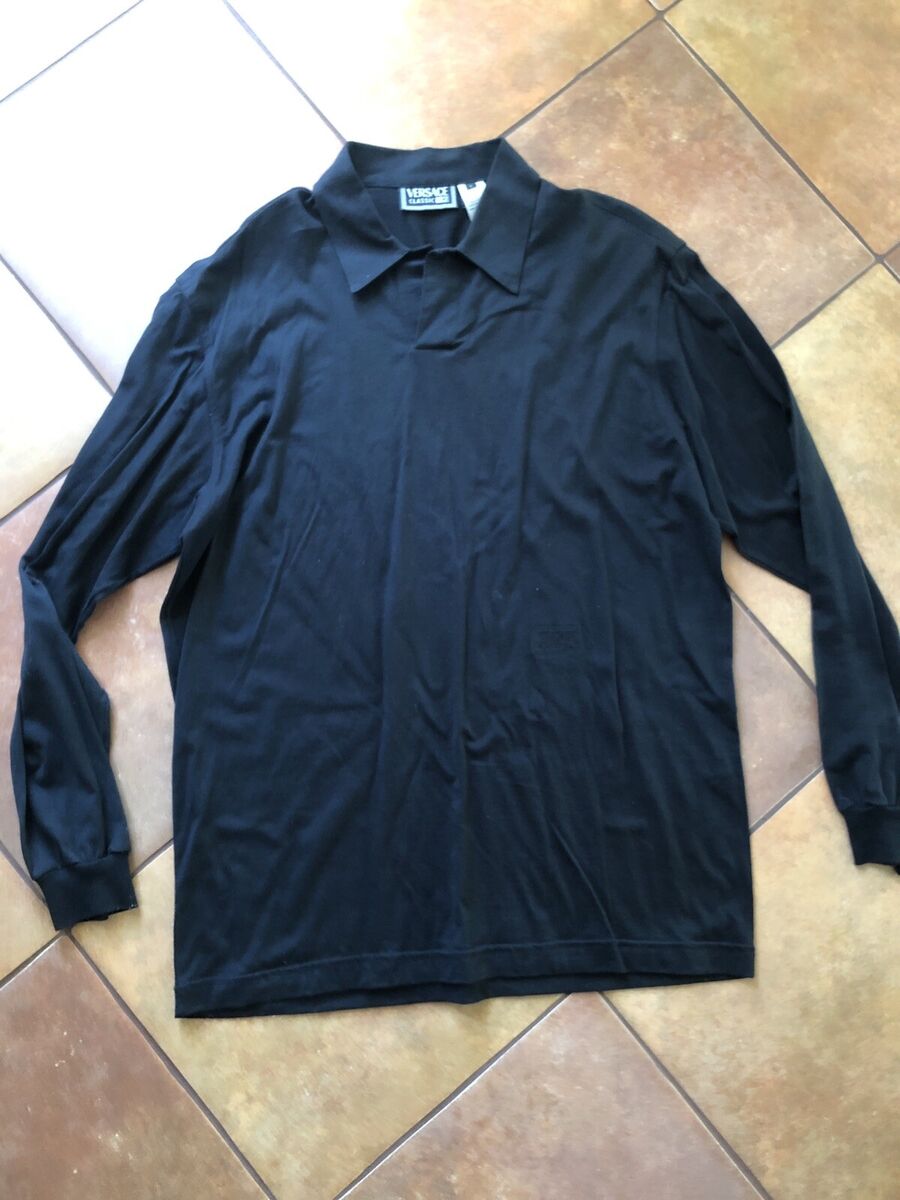 Versace Classic V2 Mens L Longesleeve Shirt 1/4 V Opening Versace Classic V2 Mens L Longesleeve Shirt 1/4 V Opening