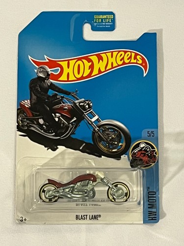 BLAST LANE 2017 Treasure Hunt - Hot Wheels Die-Cast Motorcycle - Mint ...