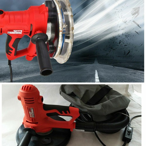220V 1250W Electric Wall Polishing Machine Drywall Sander w/LED Light+Vacuum Bag - Foto 2 di 11