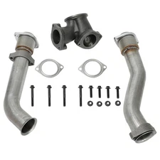 Turbo Diesel Exhaust Pipe & Bellowed Pipes For 1999-2003 Ford 7.3L Super Duty
