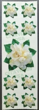 PAPER HOUSE  STICKERS  STICKY PIX- GARDENIA- VINTAGE FLOWER ACID AND LIGNIN FREE