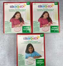 Set of 3 Creatology Christmas Embroidery Kits 2 snowflakes 1 xmas tree age 10