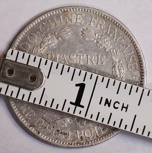 Moneda de 1 piastro de plata 1907-A francesa Indochina KM-5a.1 #15670 - Imagen 3 de 5