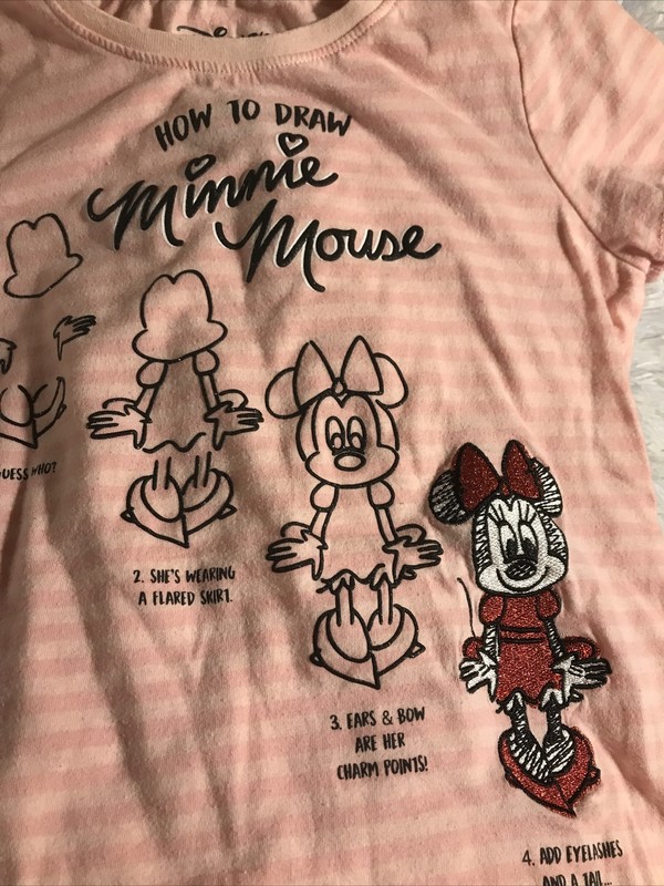 DISNEY PINK MINNIE MOUSE TSHIRT SIZE LARGE 10-12 EUC