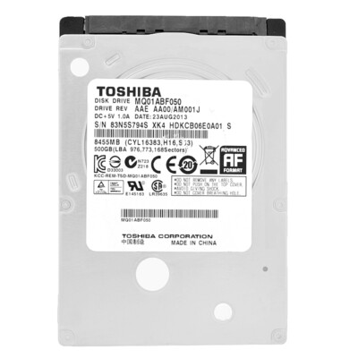 Festplatte TOSHIBA 500Gb MQ01ABF050 8Mb Cache 5400Rpm SATA III 2,5''