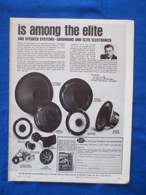 Goodmans Magnum-K Triaxiom 1220C Maxamp Magazine Ad Audio Mag October 1968
