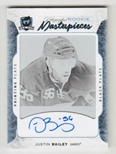 2016-17 UD CUP JUSTIN BAILEY AUTO ROOKIE MASTERPIECE 1/1 RC SPA PRINTING PLATE