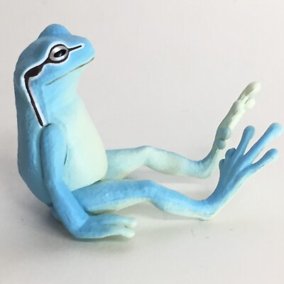 Sitting Frog Mini Figure Japanese Tree Frog Blue Kitan Club Japan