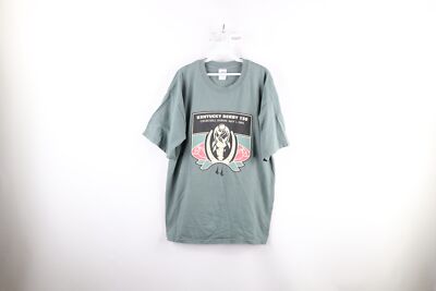 Vintage Y2K 2004 Mens XL Faded Spell Out Kentucky Derby 130 Short Sleeve T-Shirt