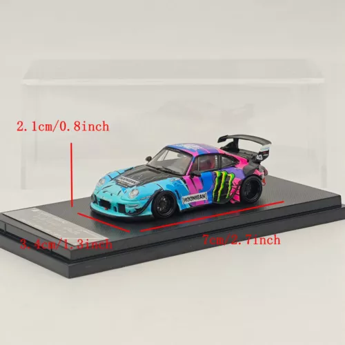 1/64 STREET WARRIOR Porsche 993 RWB Monster Energy painting Hoonigan Diecast Car - Picture 2 of 7