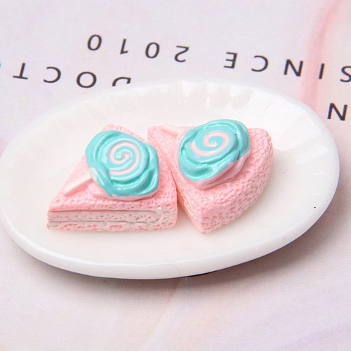 Set of 2 Cake Doll House Charms for Phone Case Vegetable Resin Pendants Child - Picture 7 of 12
