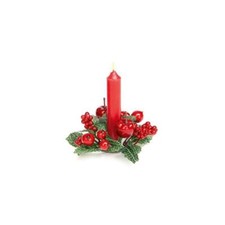 Christmas Candle Ring Red Berry Mix 14cm