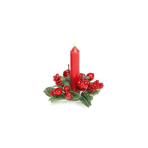 Weihnachtskerzenring rote Beerenmischung 14 cm - Bild 1 von 2
