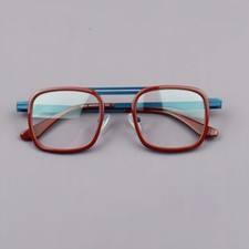 Fashion Metal Two-tone Glasses Frame Lightweight Eyewear Women Men Classic