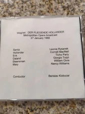 Rare Live Opera Recording CD -382 Fleigende Hollander MET 1968 Rysanek Macneil