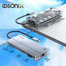 11-in-1 USB C Hub USB Type C to TF/SD HDMI 4K PD VGA RJ45 3.5mm Audio Adapter