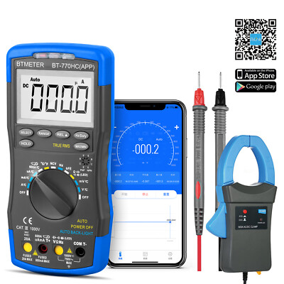ZangenMultimeter TRMS AC&DC Digital Zangenmessgerät Stromzange Zangenamperemeter