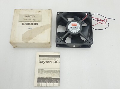 Dayton 108 Cfm Dc Axial Lüfter 6KD74 24Volts 0.26A Impedanz Geschützt Kühler