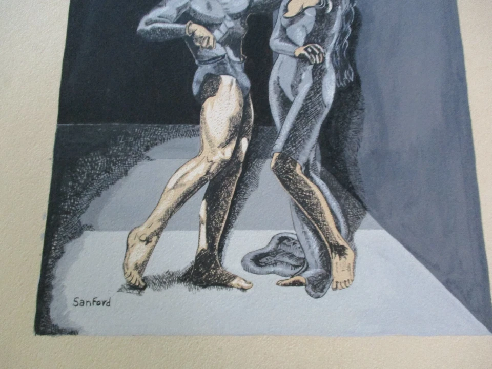 PINTURA DE COLECCIÓN DE SANDFORD AÑOS 40 RETRATO DANZA TEATRO ACTOR DRAMA ROMÁNTICO Foto 4 de 4