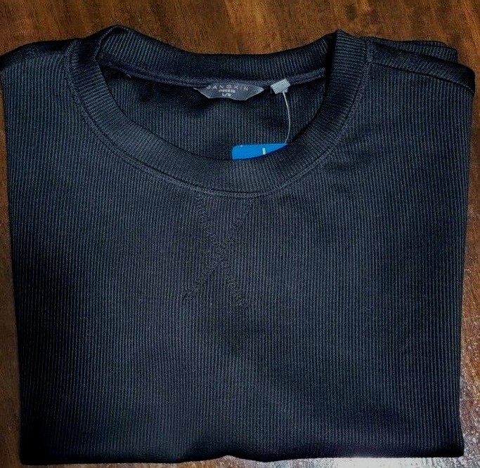 Women's Danskin Scuba Ribbed Tee Dolman Sleeve Active Top Brown Black L XL XXL