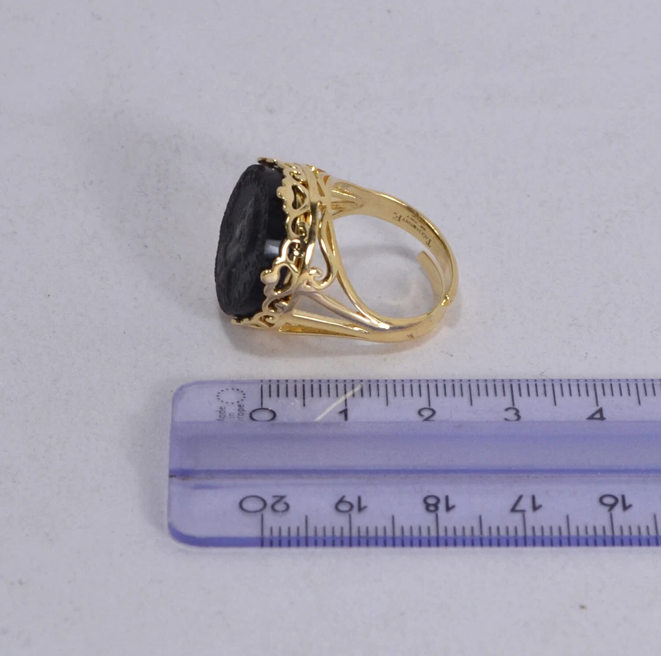 TAGLIAMONTE ANELLO ARGENTO 925 CON PASTE ONICE TONDO INCISO TGN 976 - Immagine 3 di 3