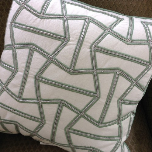 Threshold Green/Silver On Cream 18 X 18 Throw Pillow - Picture 5 of 5