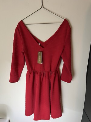 Women’s Francesca’s Red Dress Medium New With Tags NWT