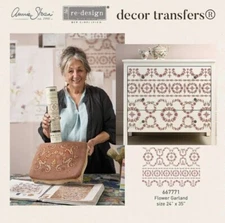 Redesign with Prima & Annie Sloan Collaboration "Flower Garland" Decor Transfer