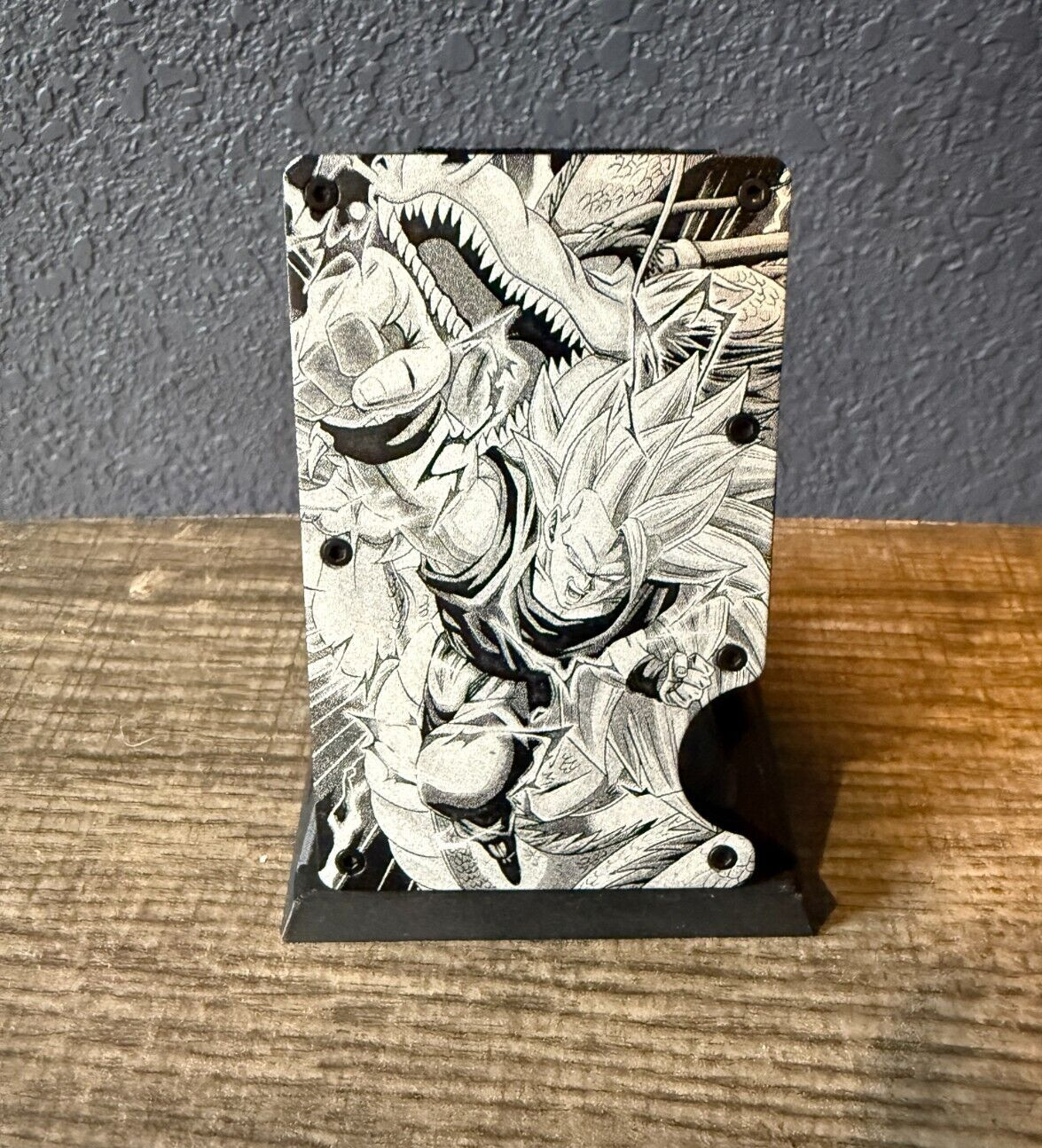 Billetera DBZ SSJ3 Goku Puño de Dragón Grabada Personalizada RFID EDC Delgada Metal Aluminio