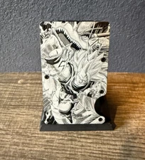 DBZ SSJ3 Goku Dragon Fist Custom Engraved RFID EDC Slim Metal Aluminum Wallet