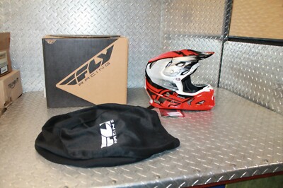 FLY Racing Toxin Resin Helmet Red / Black Youth Small New 73-8522 YS
