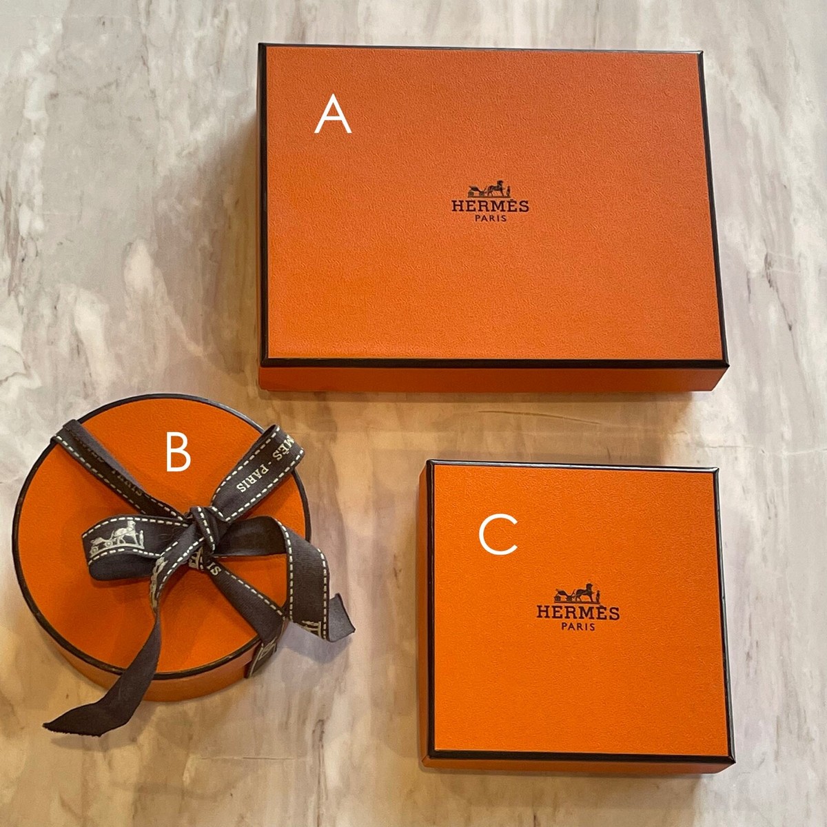 HERMES ギフトボックス オレンジ 約30cm HERMES オレンジ ギフトボックス