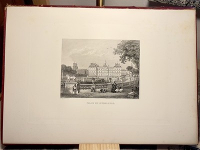 Palais du Luxembourg Paris 1860 Stahlstich Gravure Architektur Kunst Historisch